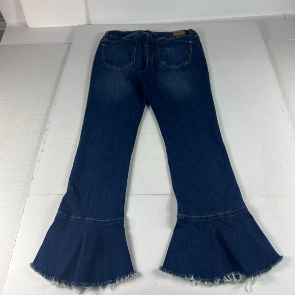 Judy Blue Jean Women 28x25* Crop Flare Skinny Mid Rise Blue Stretch Denim Tag 28 - Picture 9 of 16